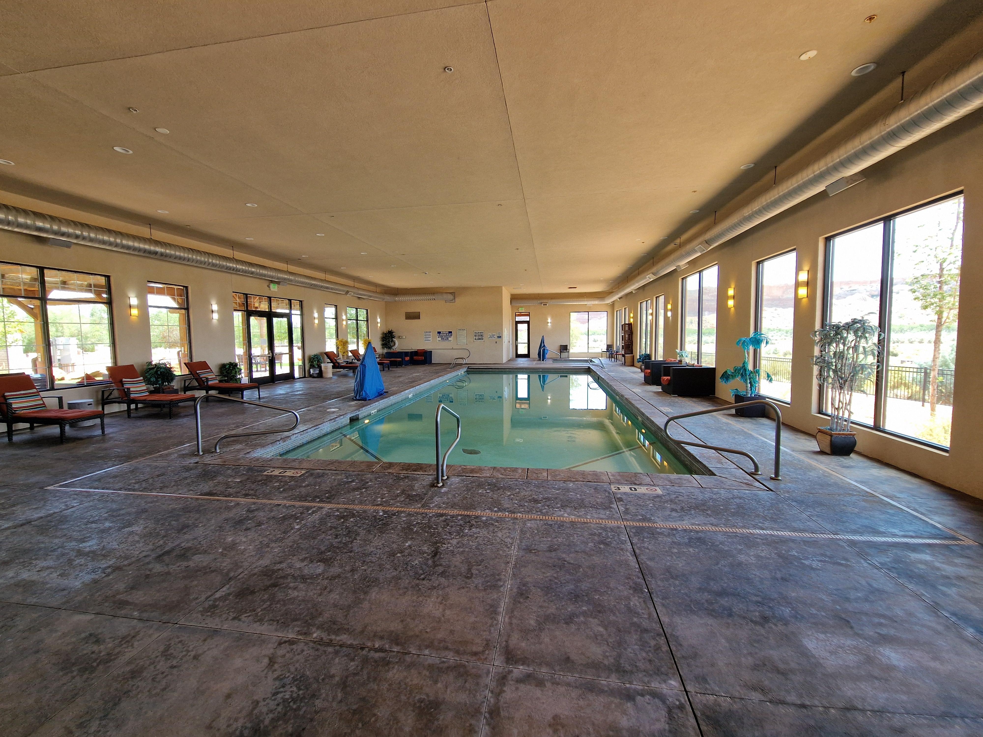 The indoor pool.