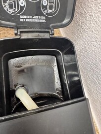 In room coffee pot had thick, dark sludge from previous visitors.