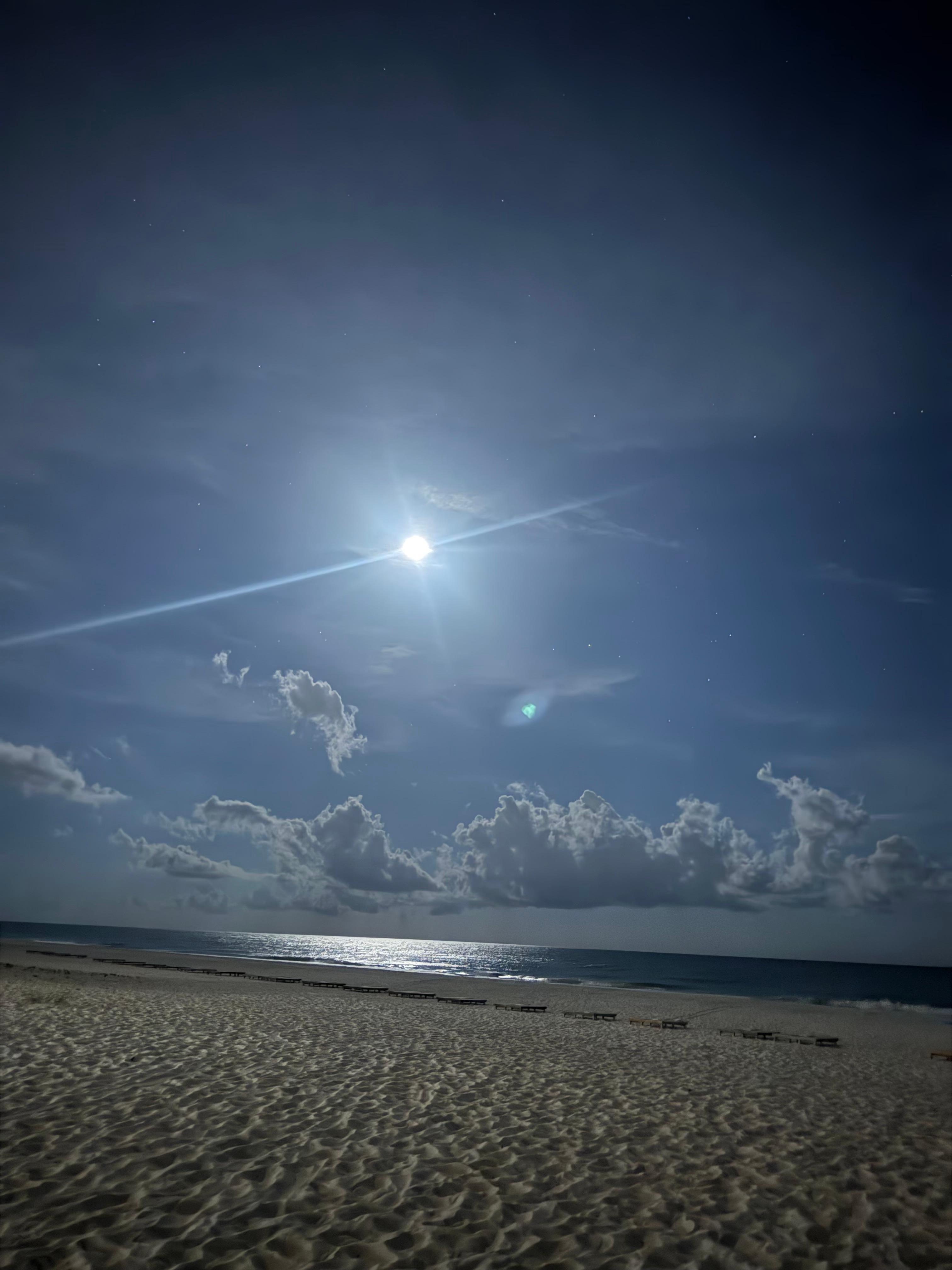 This was my view at night from the beach just in front of the condo. 