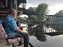 Fishing off the deck/ dock from our rental
