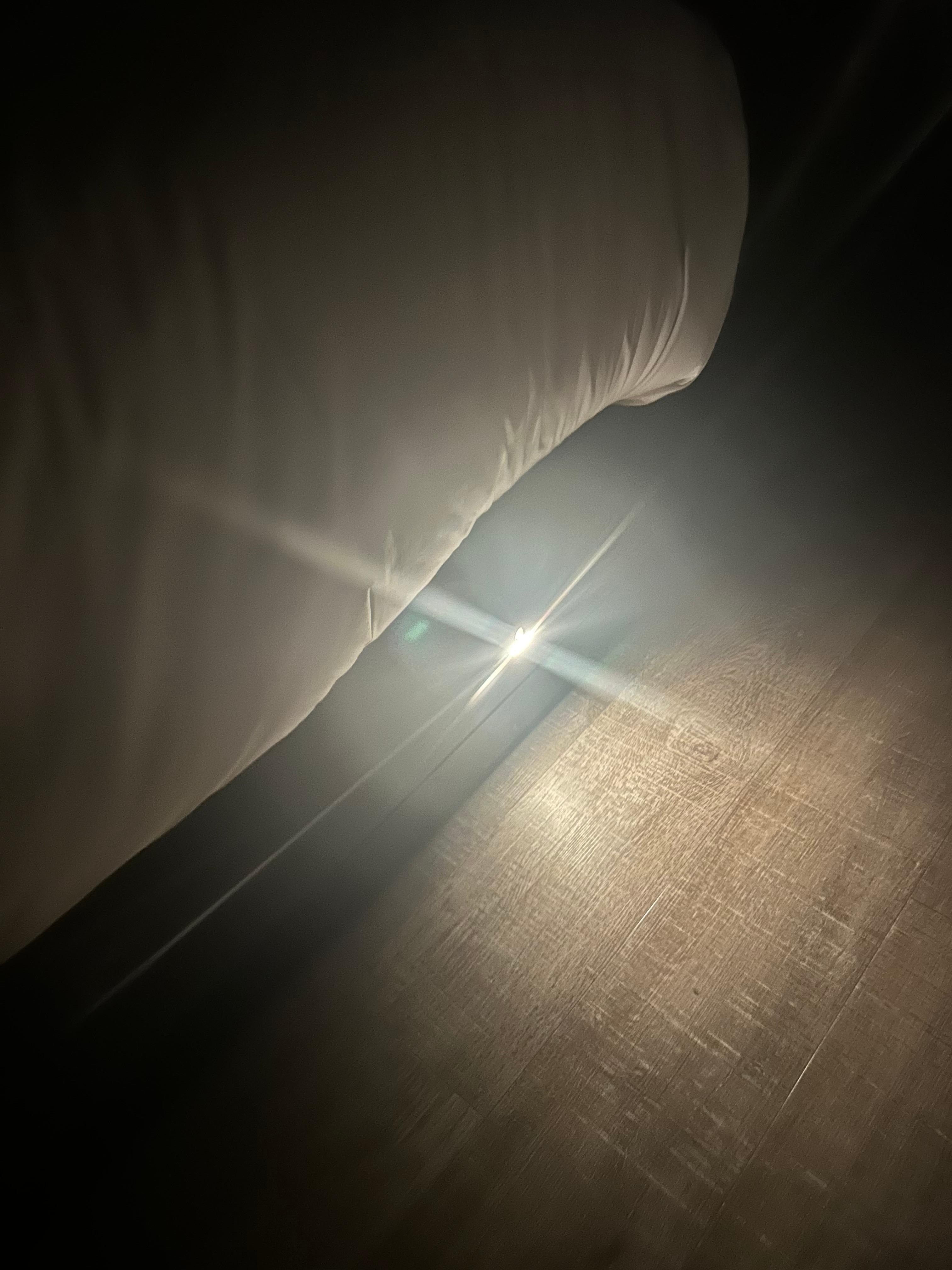 Super cool lights that light up on the bottom of the bed when you get up in the middle of the night. 