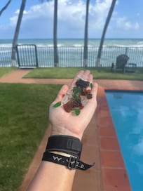 Only 10 minutes of looking for sea glass at the beach by the house.