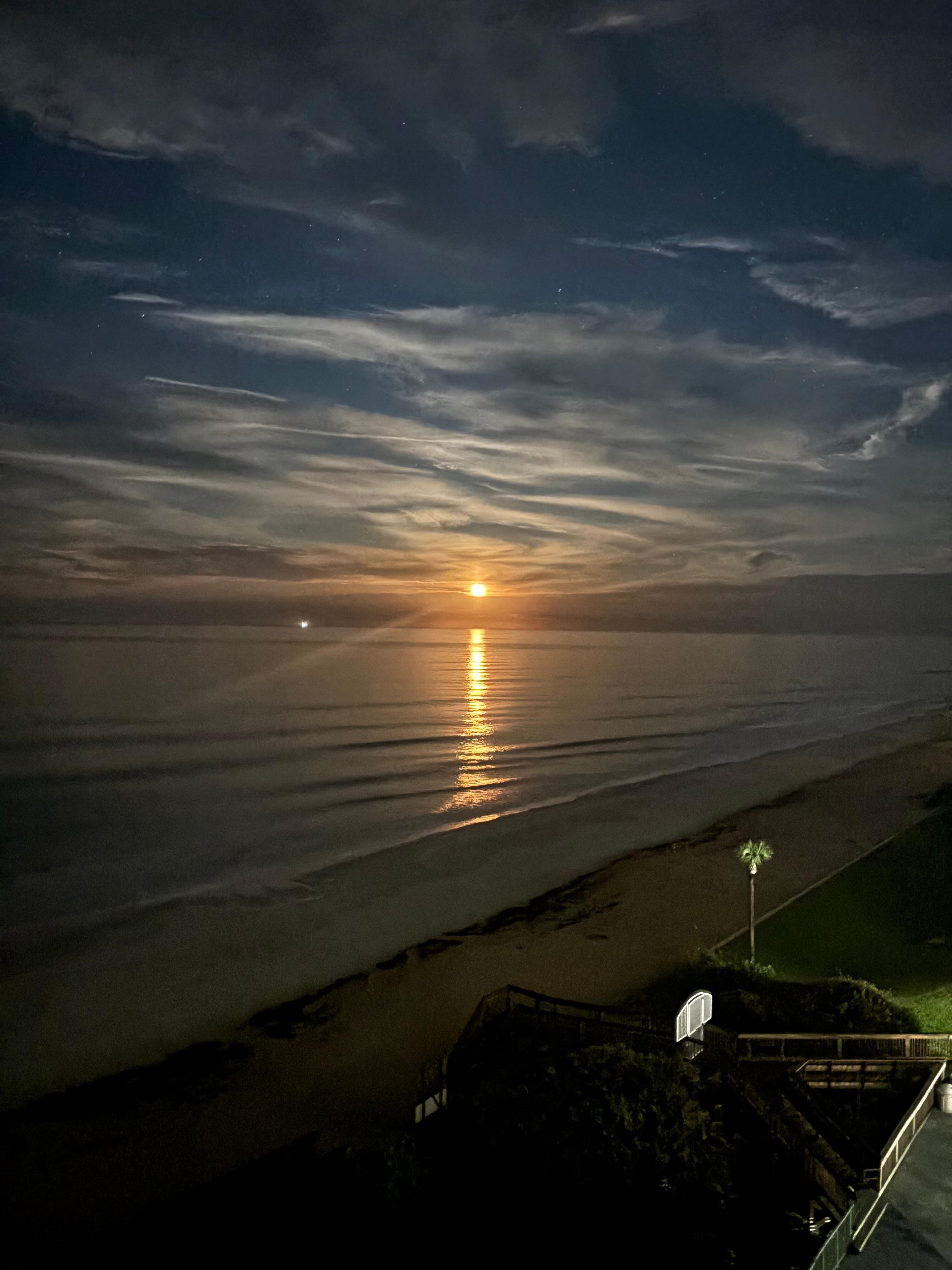 Moon rise from balcony