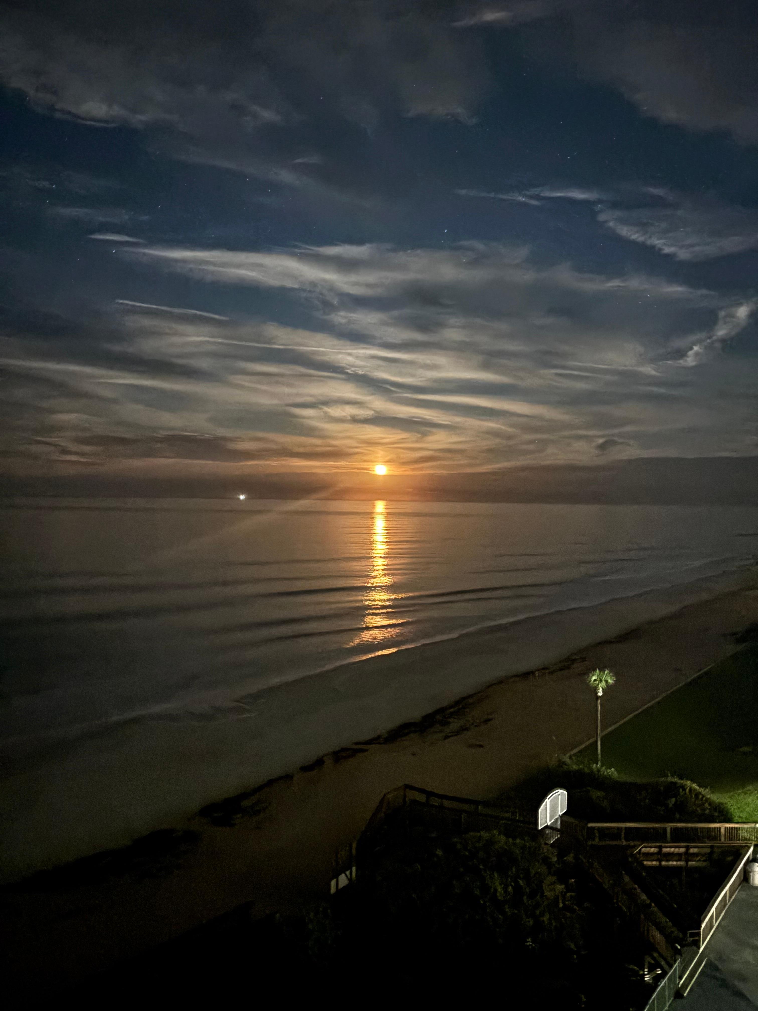Moon rise from balcony