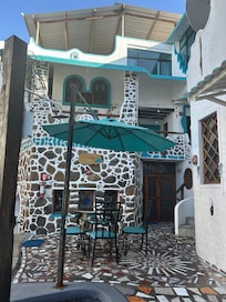 Cozy pool patio...great for an afternoon snack.