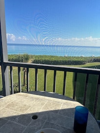 Oceanfront view from double balcony
