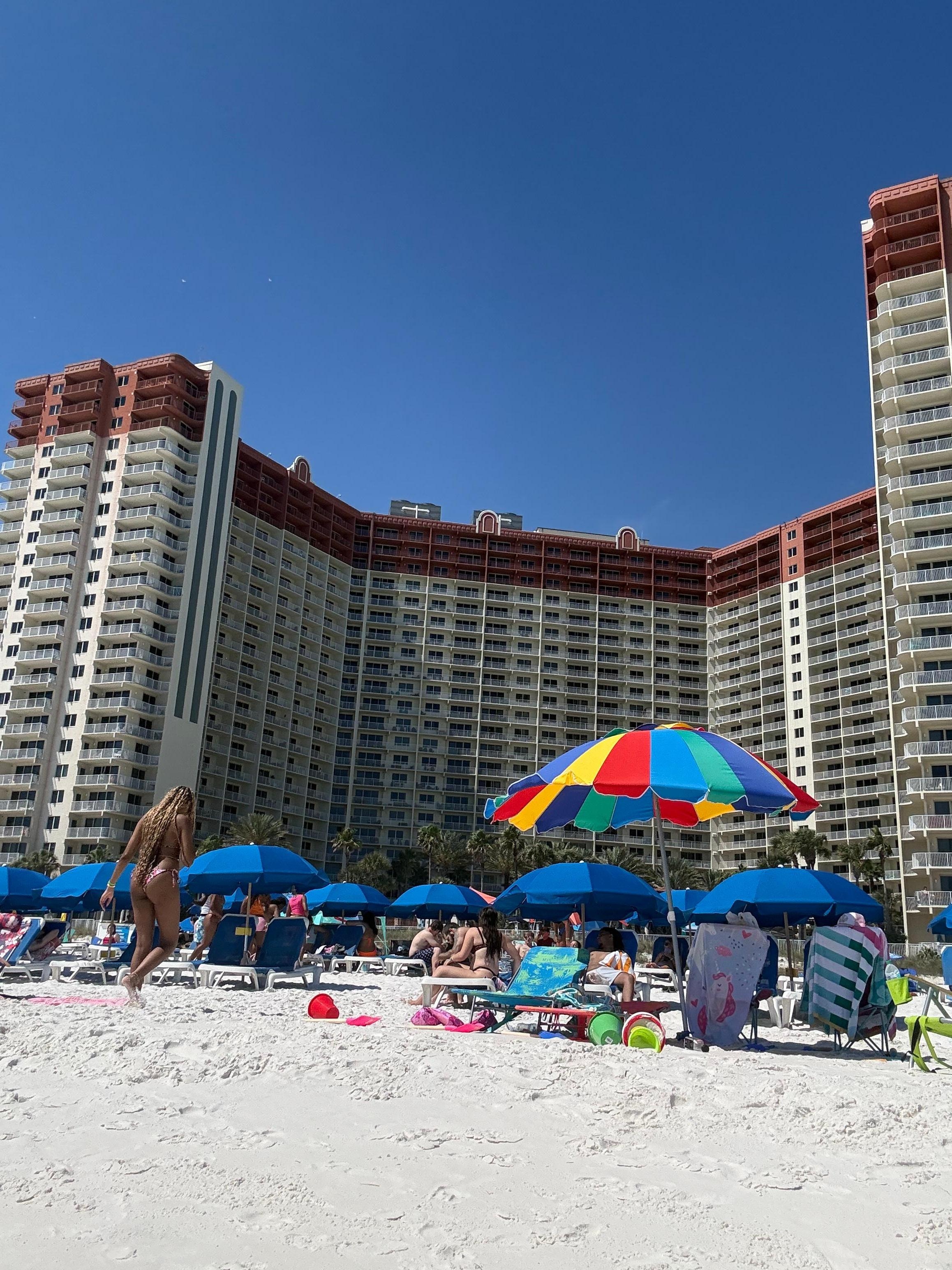 Resort view from beach 