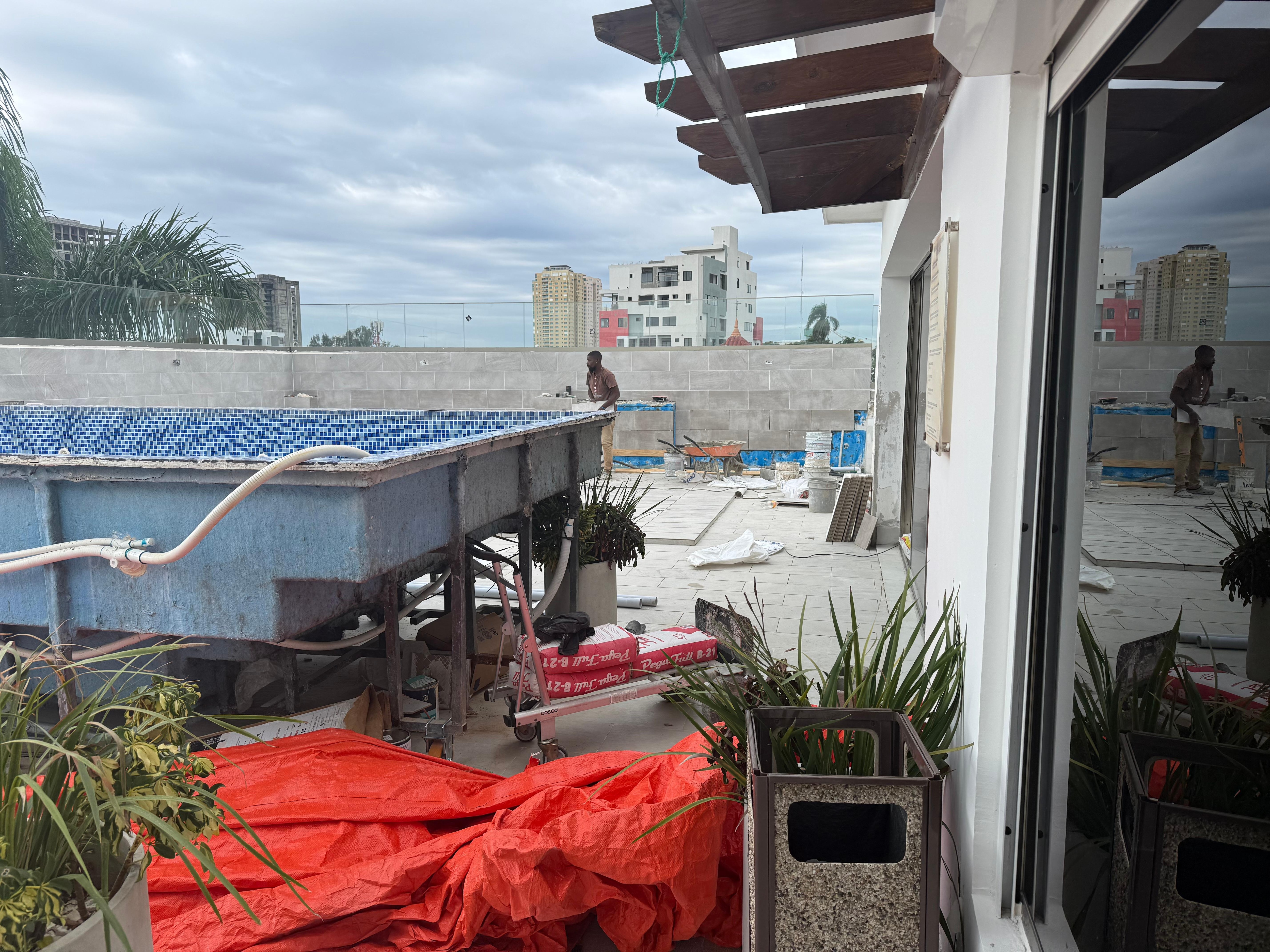 New pool when we arrived 