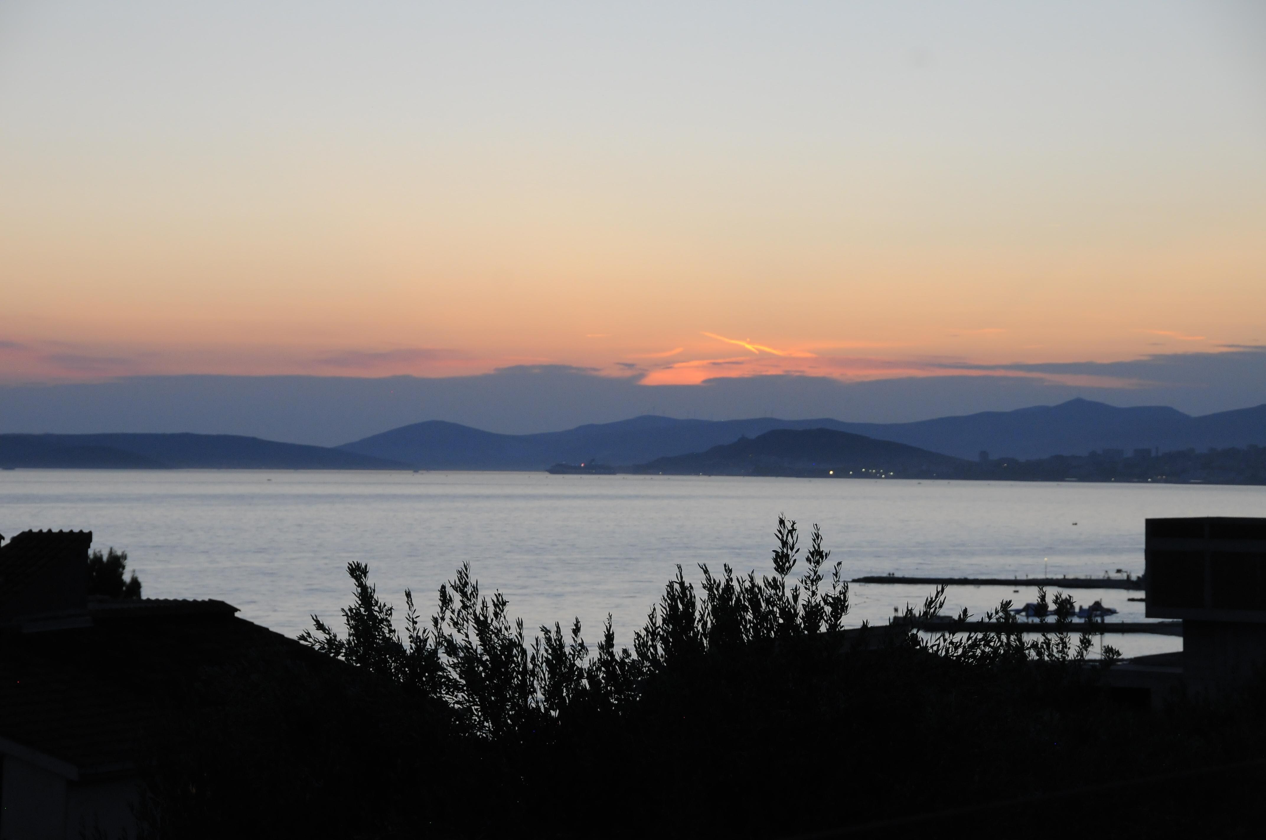 Solnedgång ifrån boendet