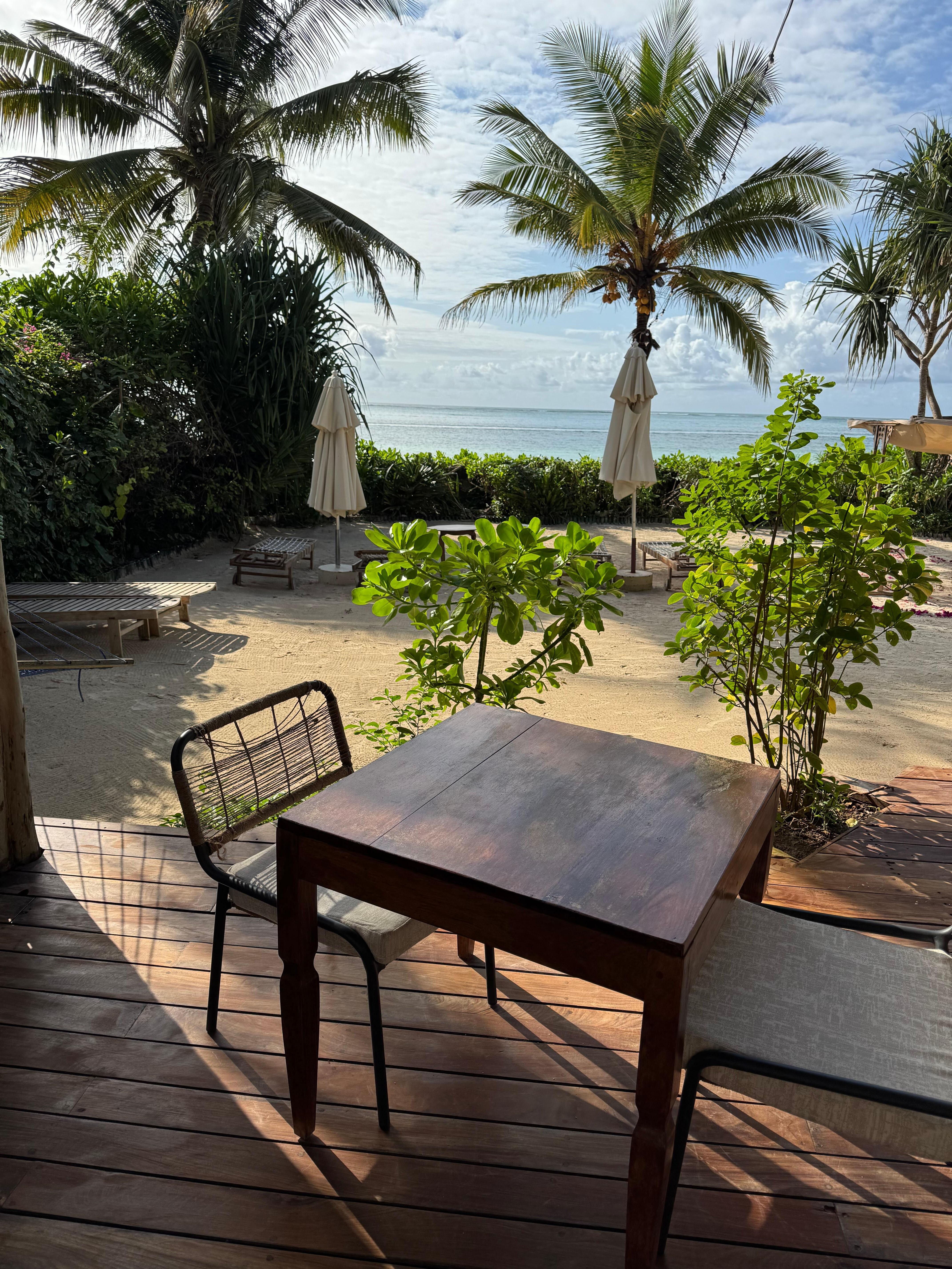 View on private deck outside room