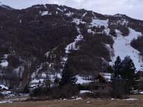 Looking across at the slopes