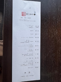 夕食メニューです