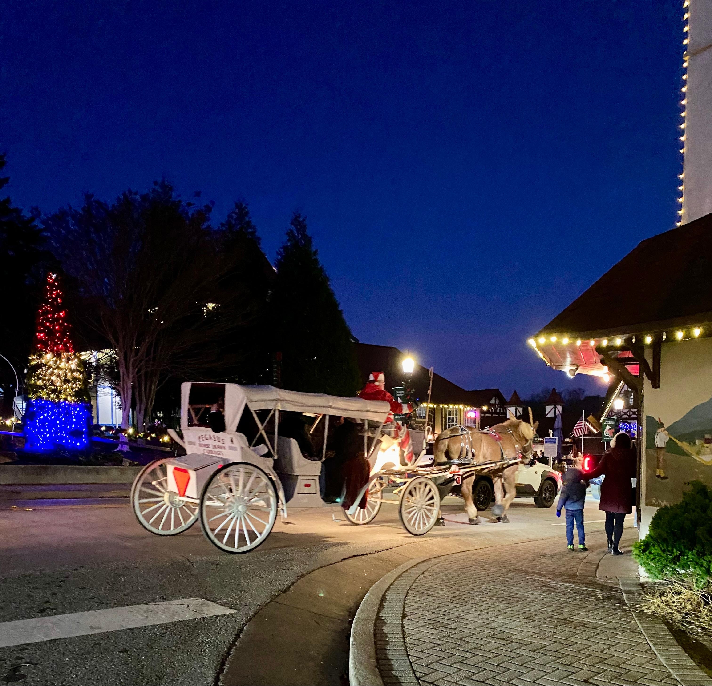 Carriage rides with Santa!