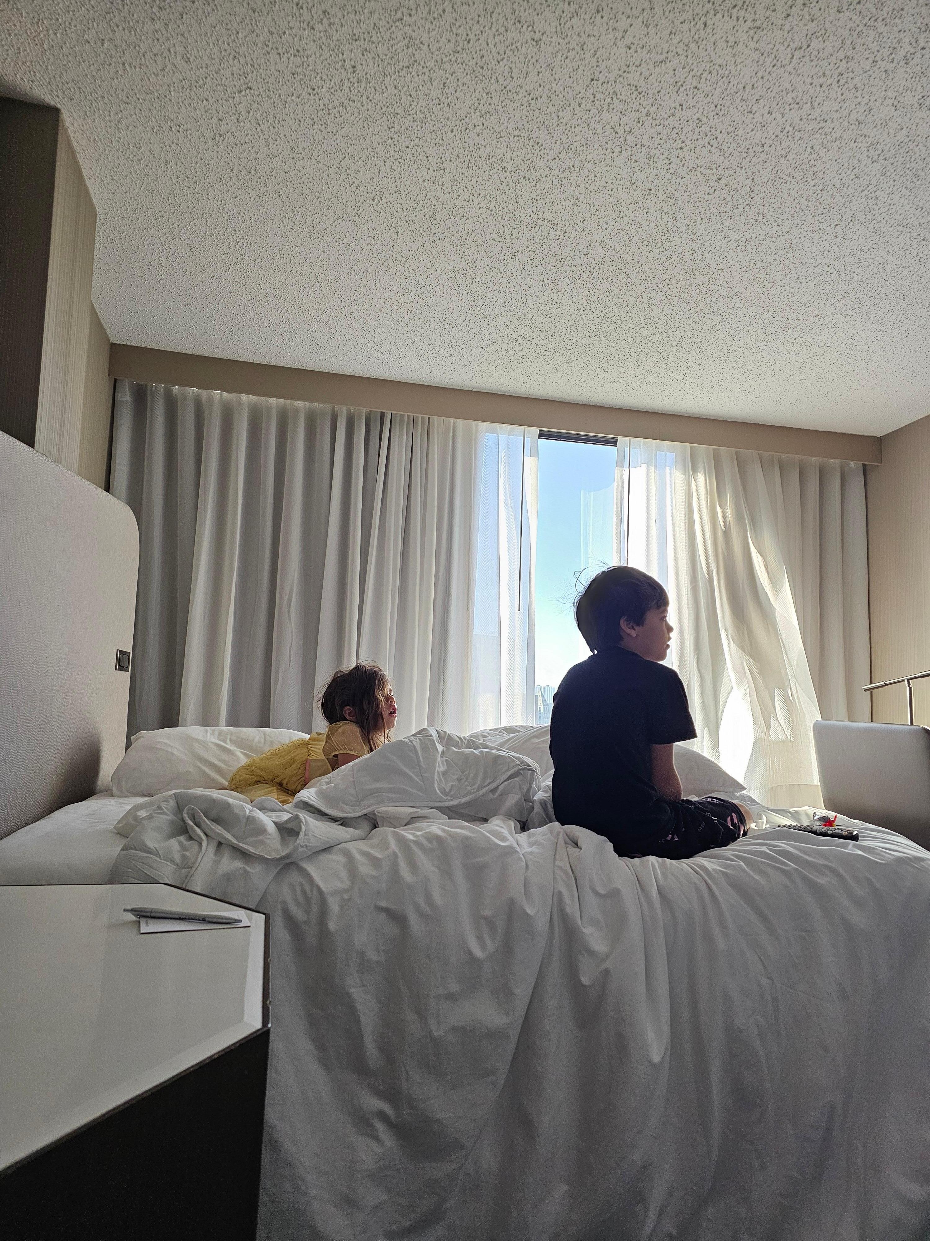 Our kids shared a queen sized bed!