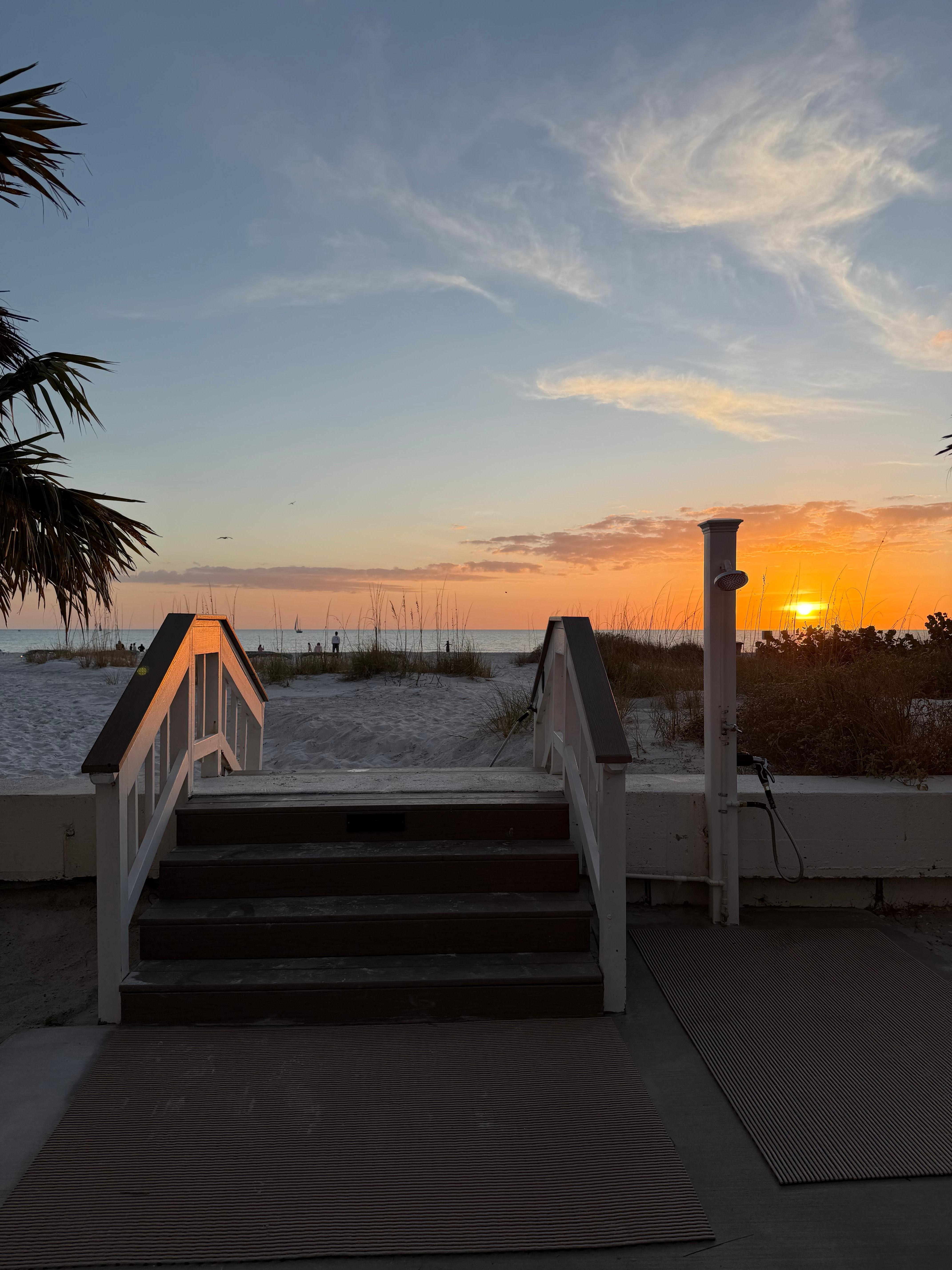 Stairs to beach front