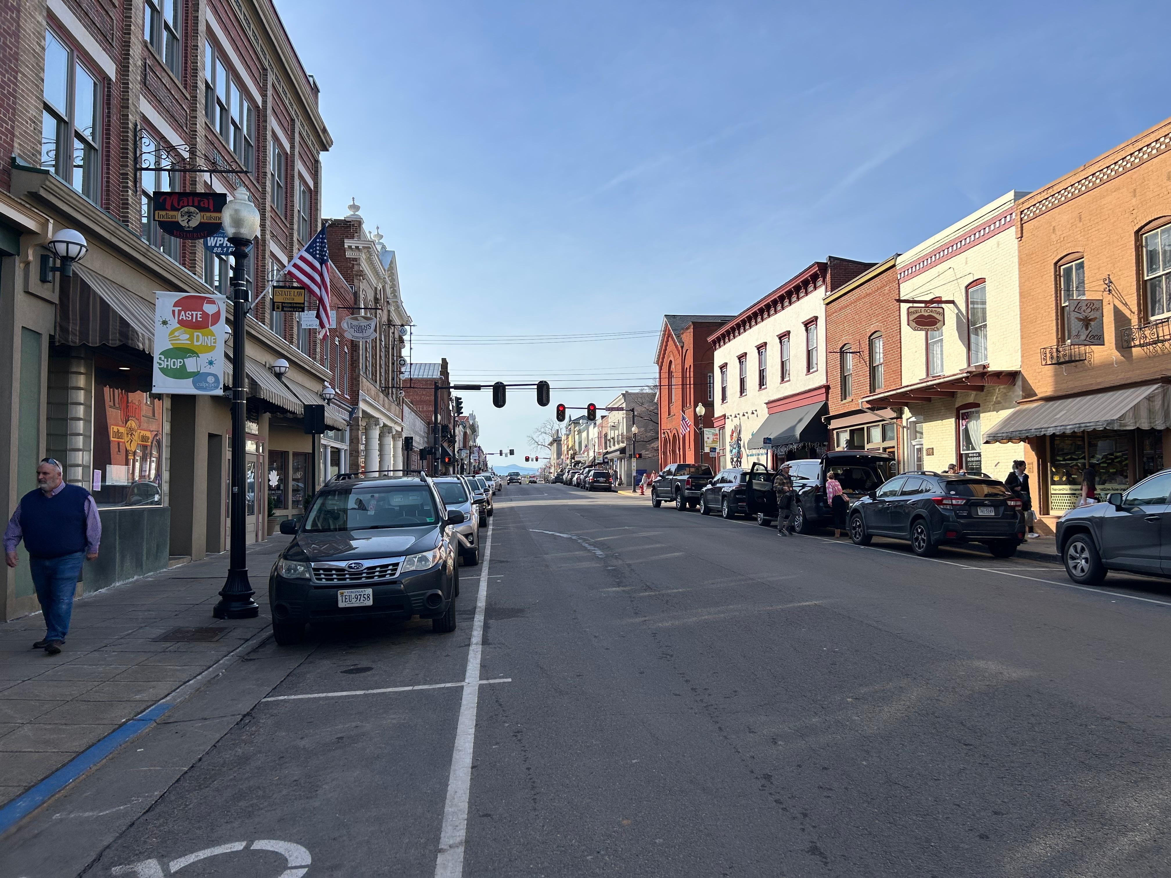 Walking down mainstreet in Culpepper