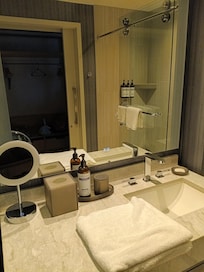 Bathroom was clean and stocked for all my needs