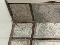 Unclean bathroom floor of Hotel Room upon arrival.