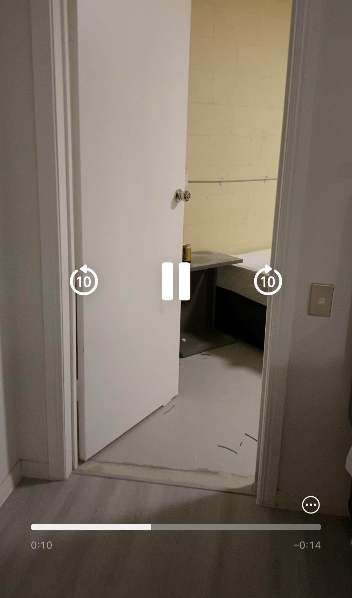 Doorway into storeroom/I mean bedroom 