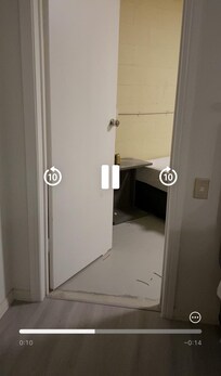 Doorway into storeroom/I mean bedroom