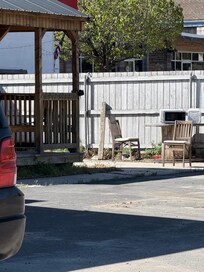 Parking lot gazebo area