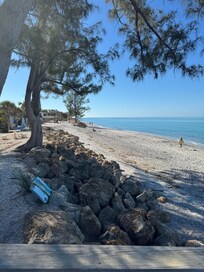 The beach after the short walk