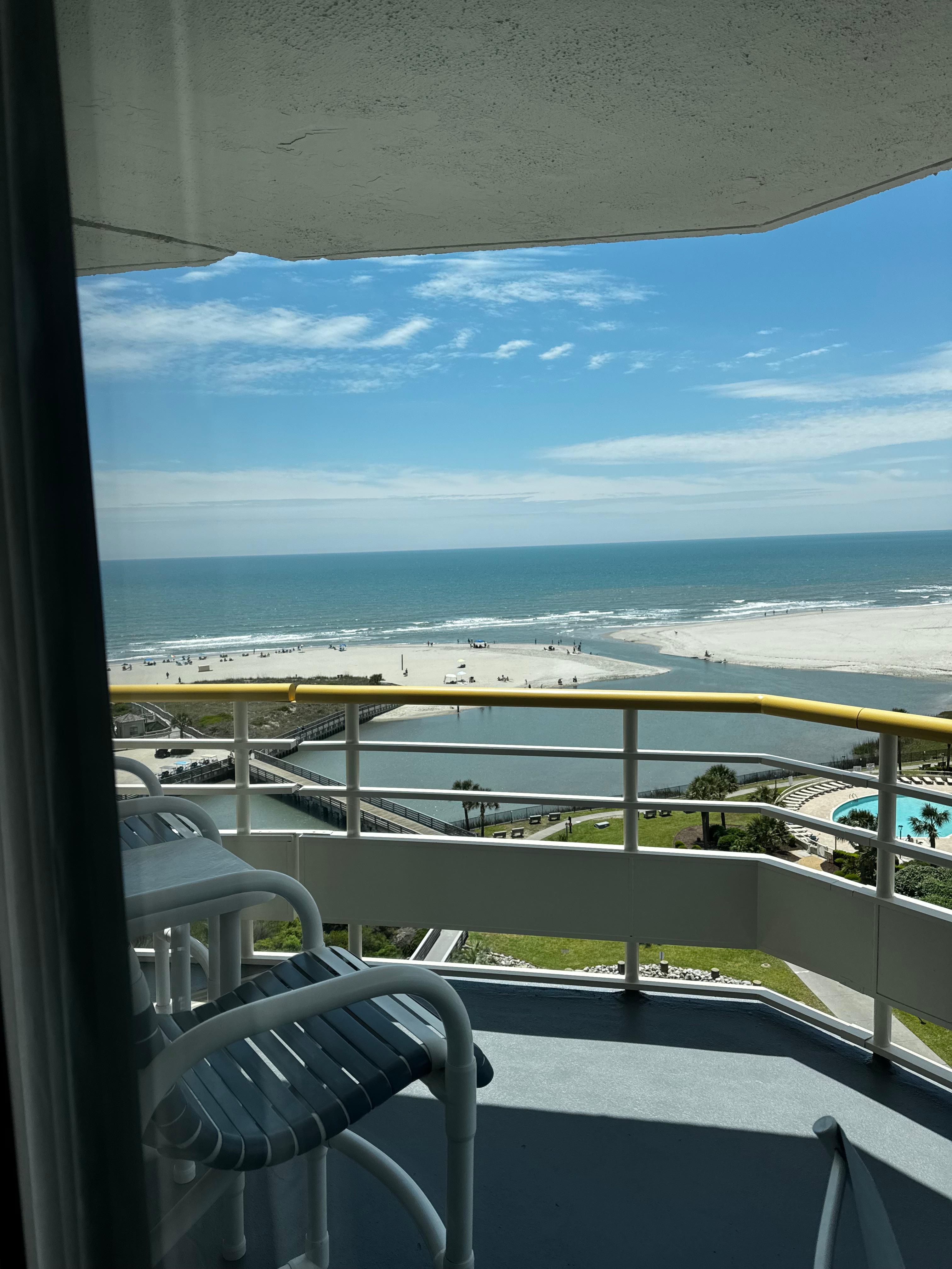View of the beach and the “ocean creek”