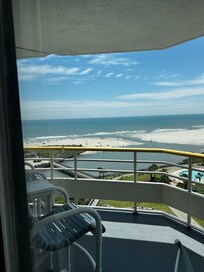 View of the beach and the “ocean creek”