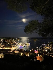 View from outside the fortress in Hvar