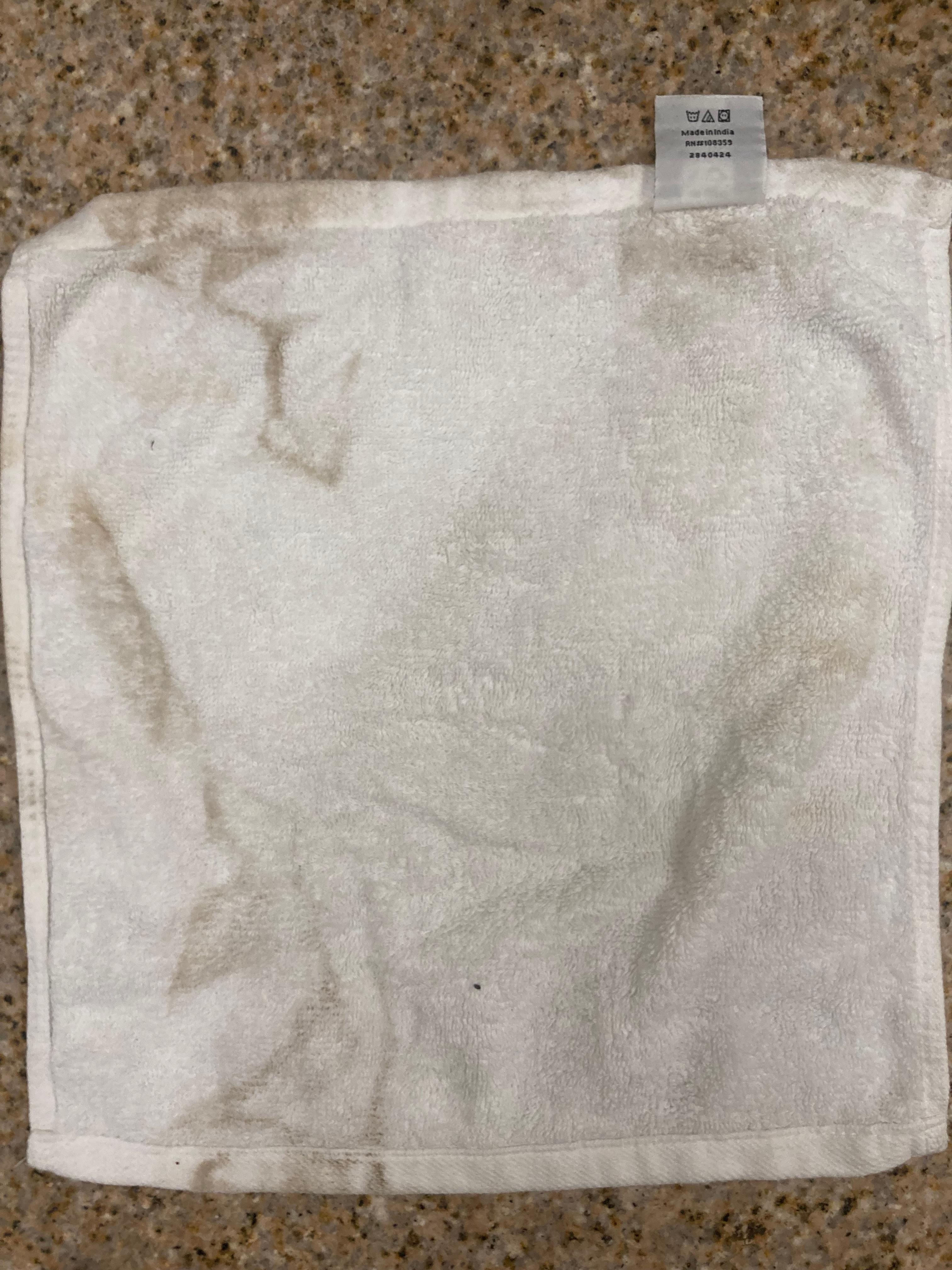 Clean cloth after wiping room surfaces.