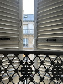 Window open shutters partial closed… but we did open them occassionally☺️