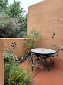 Loved the patio. There is an awning that you can extend when the sun is out.