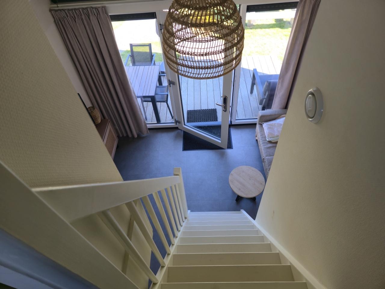 Blick vom Schlafraum nach unten