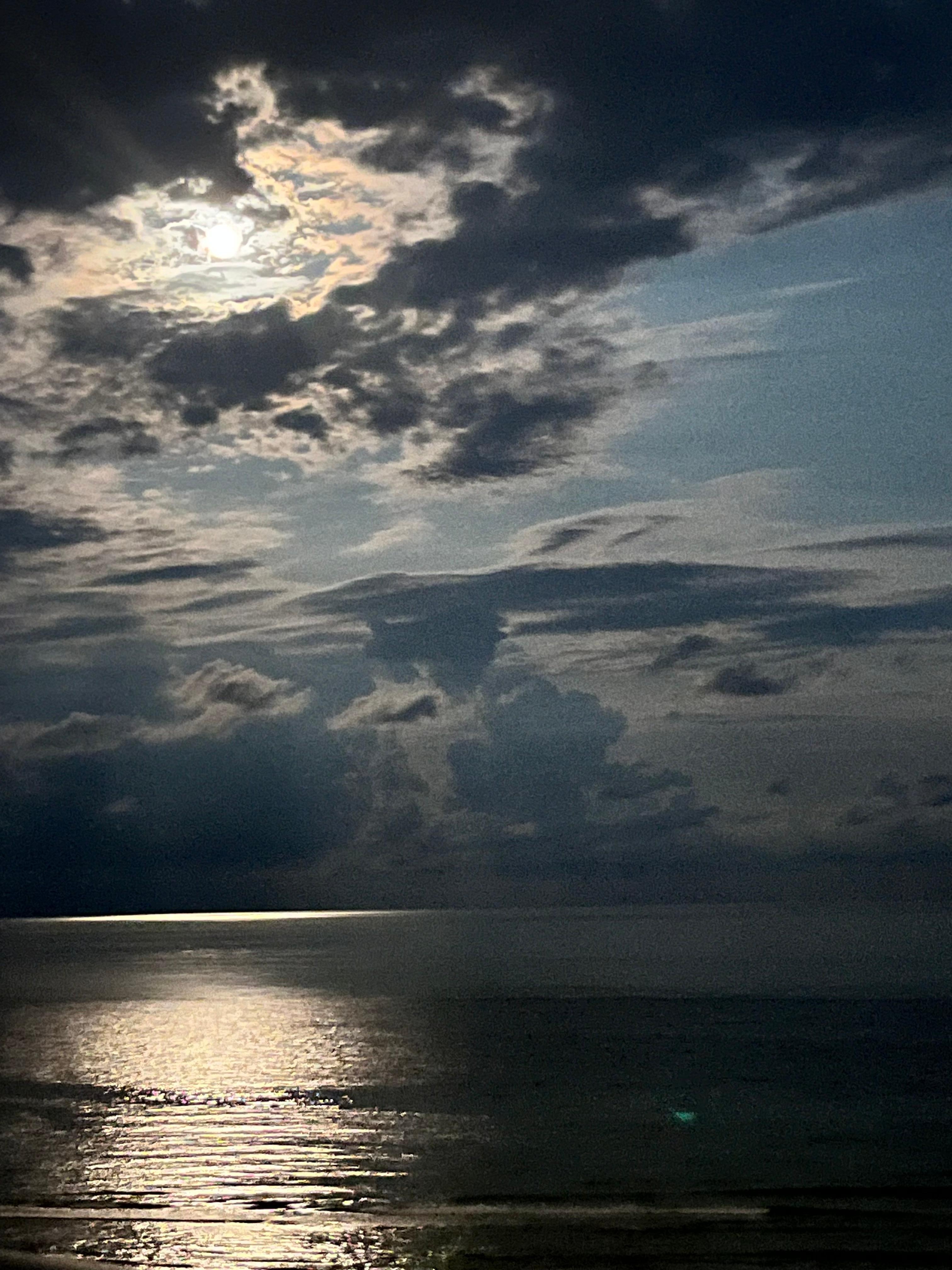 Moon light view from balcony 