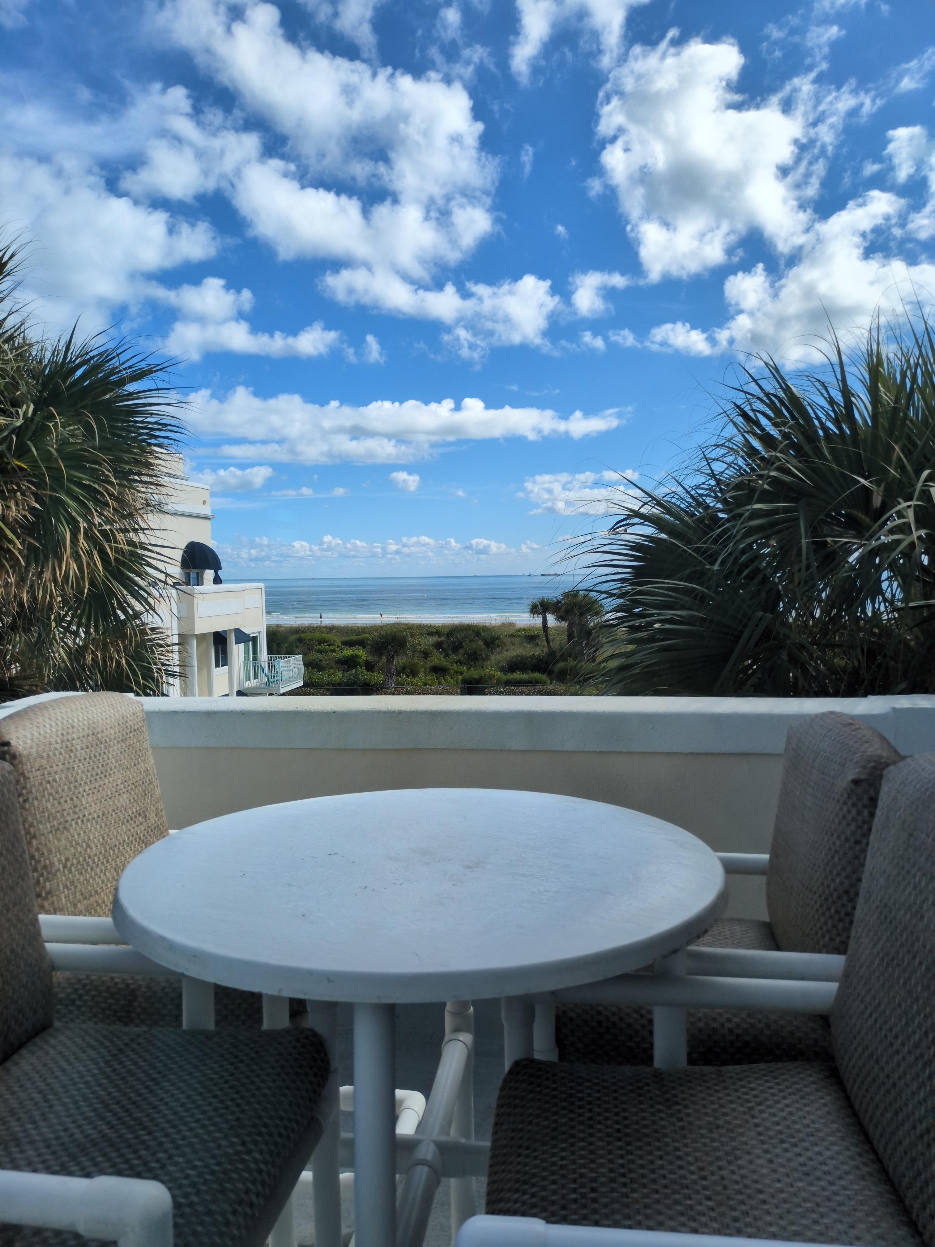 Balcony view of the ocean