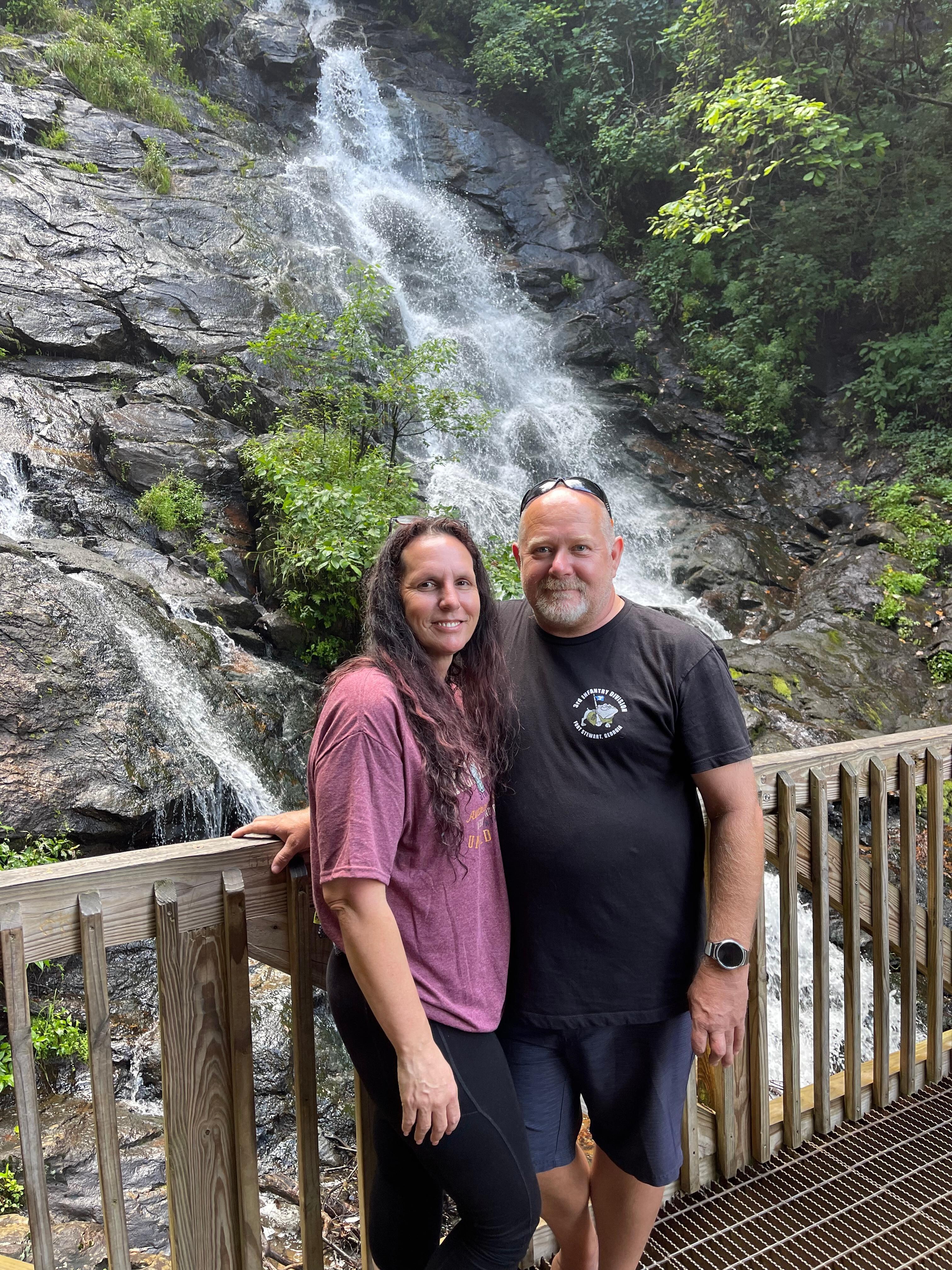 At the mid point for the Falls! 425 steps later