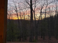 Sun rising in the morning from the back porch