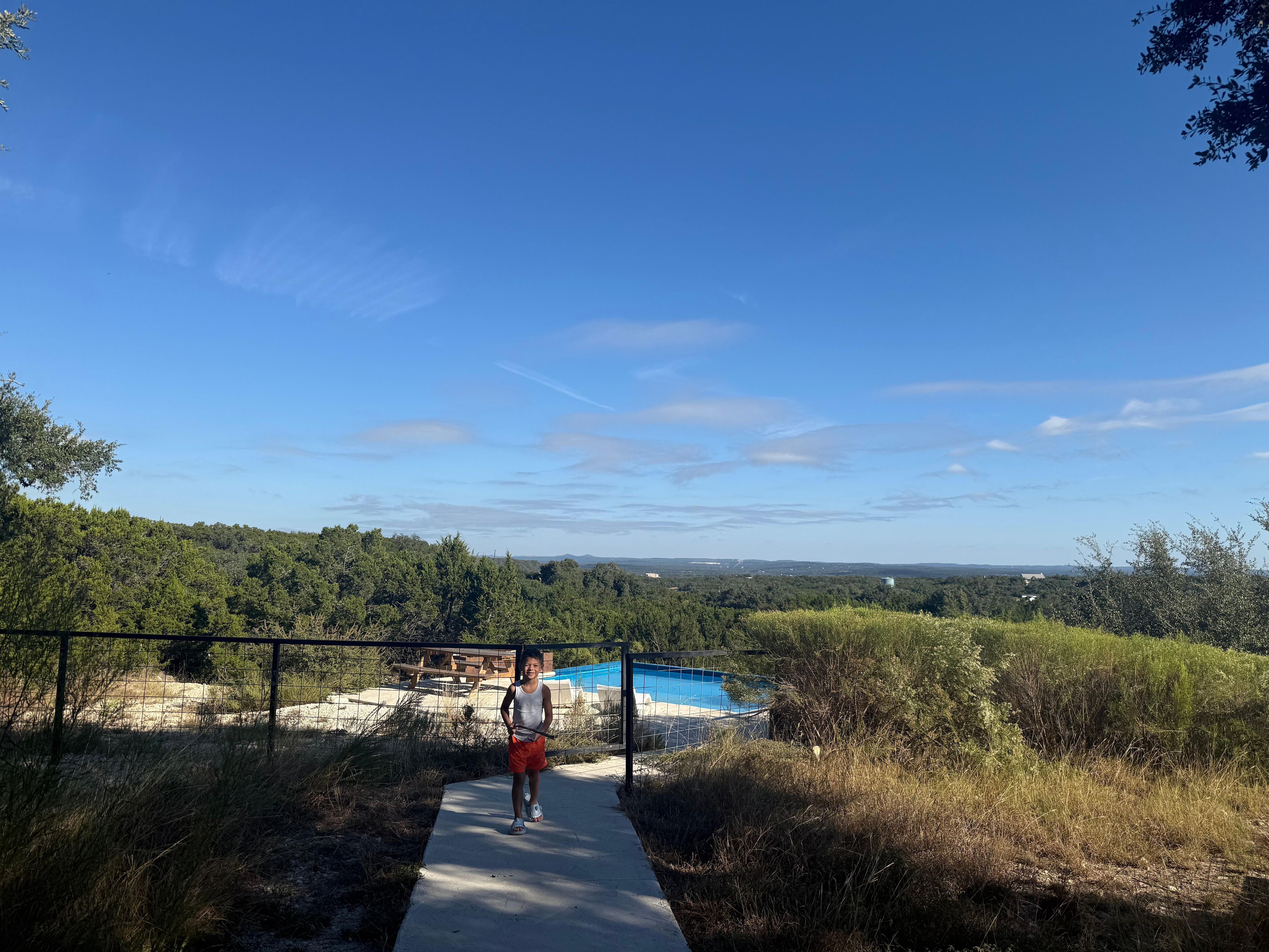 The private pool connected to our house. 