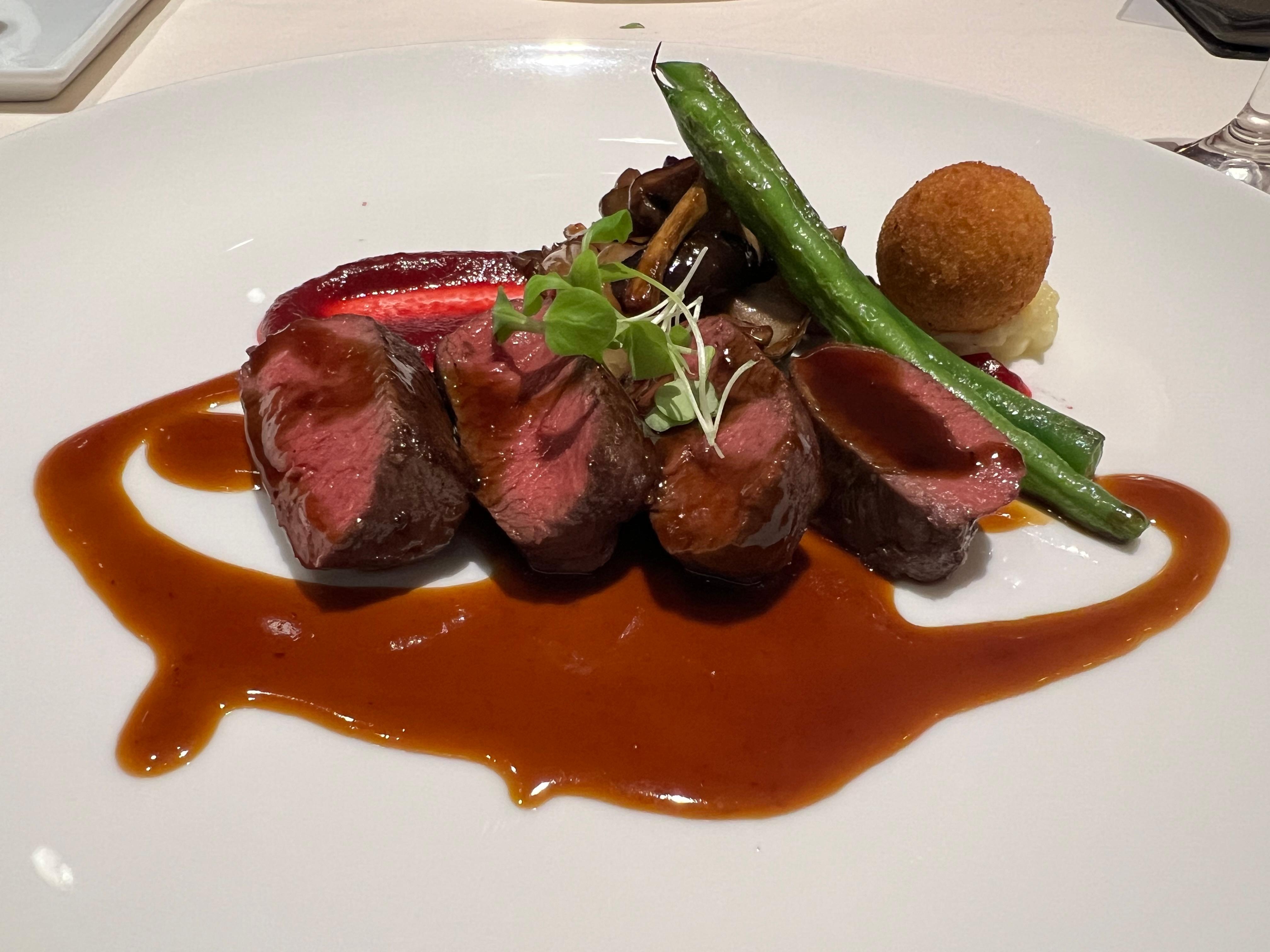 Dining at the French restaurant 