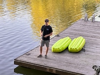 Fishing from the dock.