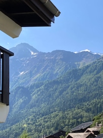 View of Mont Blanc Gouter hit can be seen top right 😄