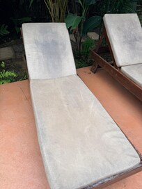 Moldy outdoor furniture.