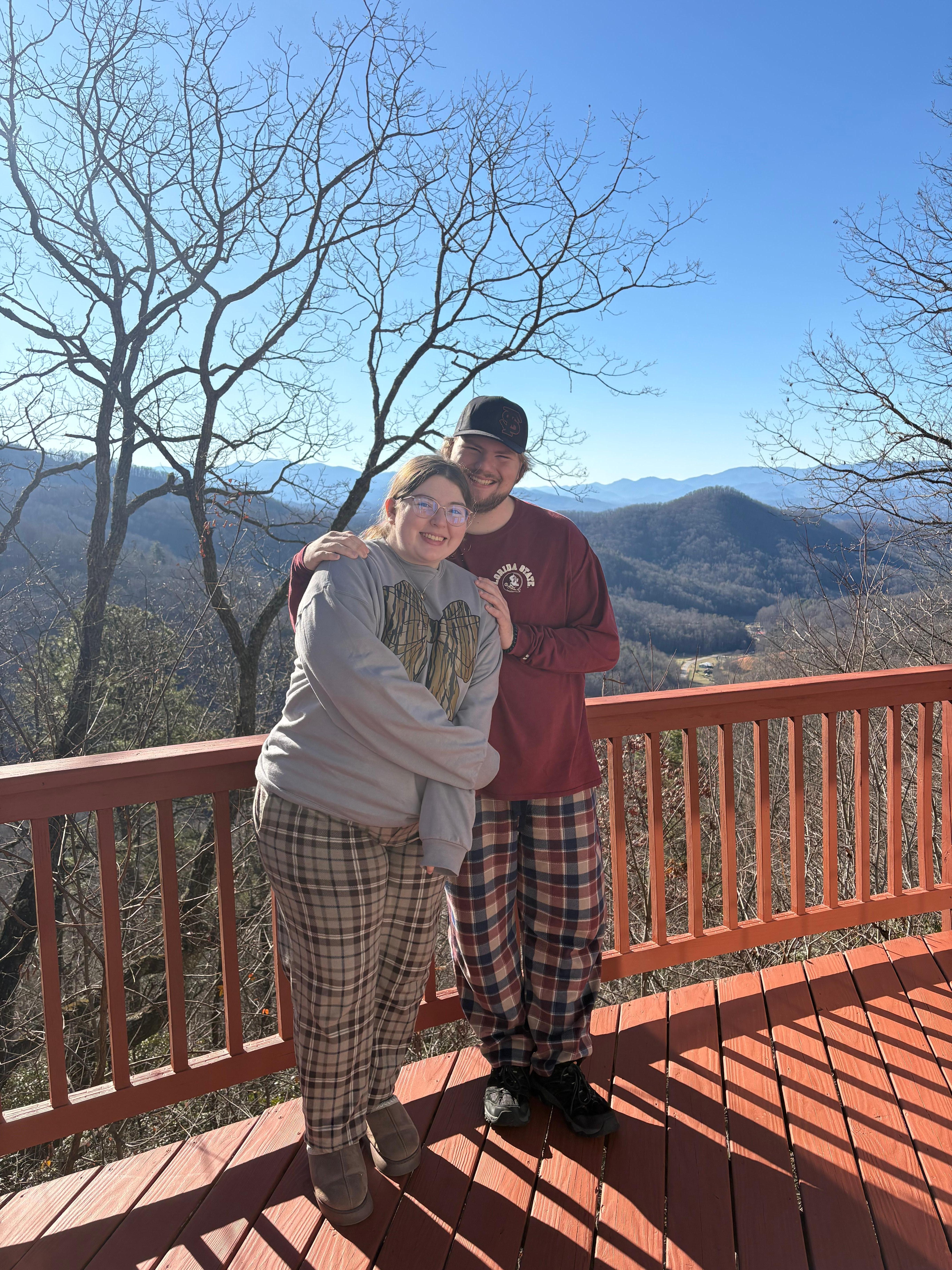 Morning view. The missing one (and her plus one who stayed nearby in Franklin).