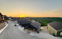 Pano view of sunrise from balcony
