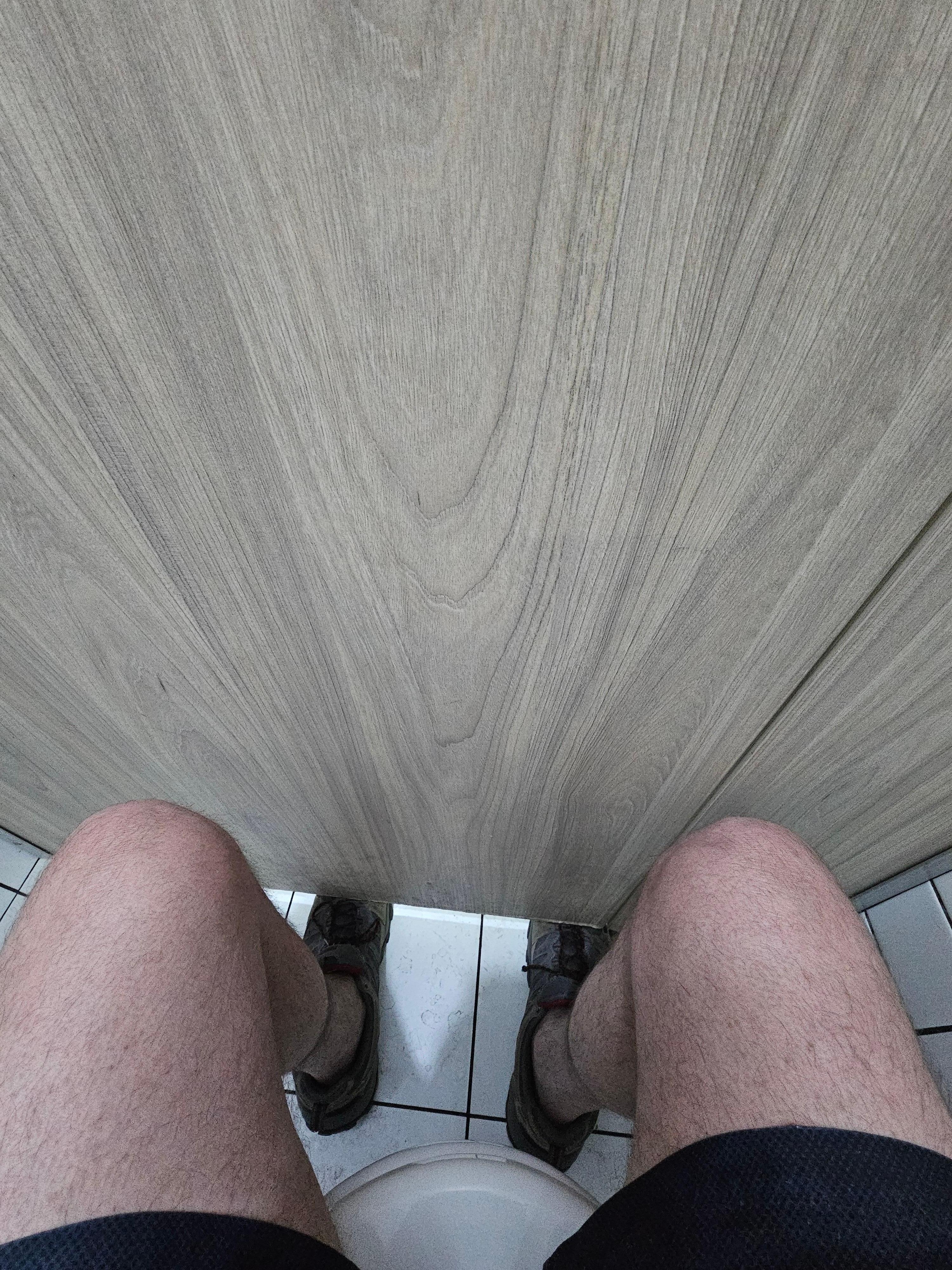 Knees hitting door when closed and feet sticking out under door