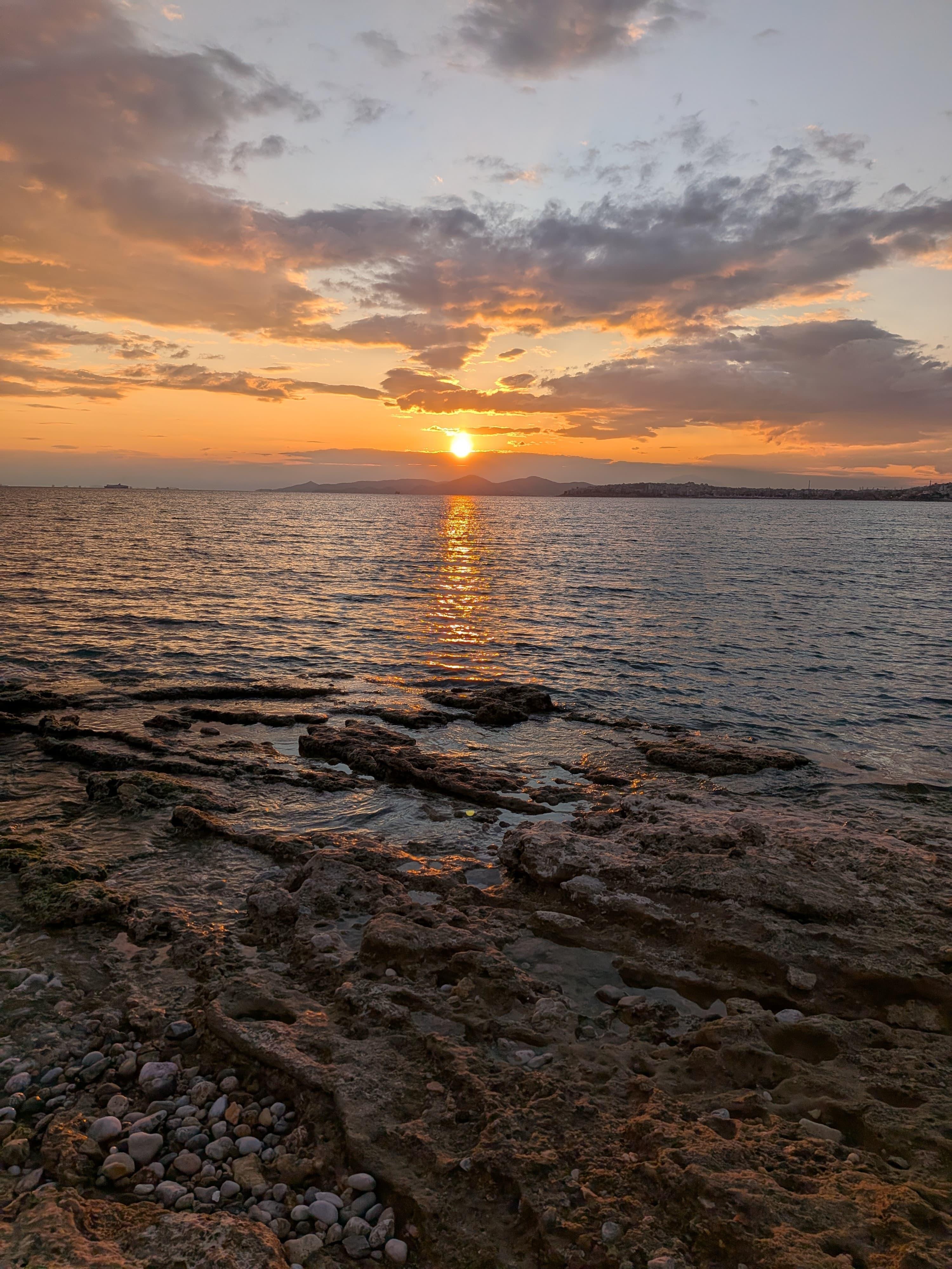 Sunset on the beach just across the street from the condo.
