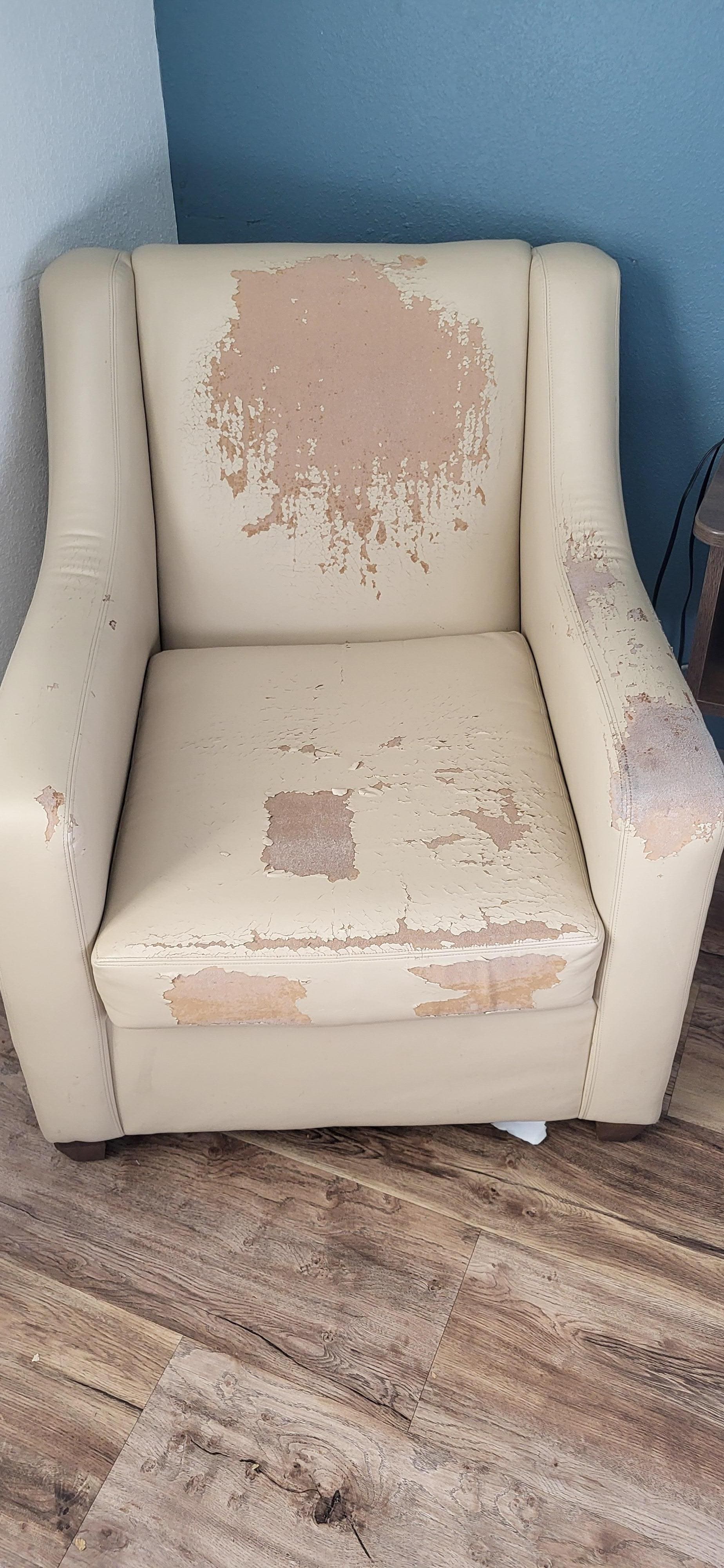 Pretty sure they found this chair in a dumpster, then stuck it in my room.