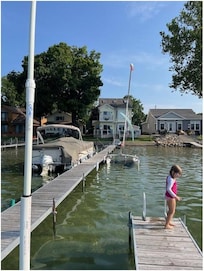 View from the end of the dock, with my daughter