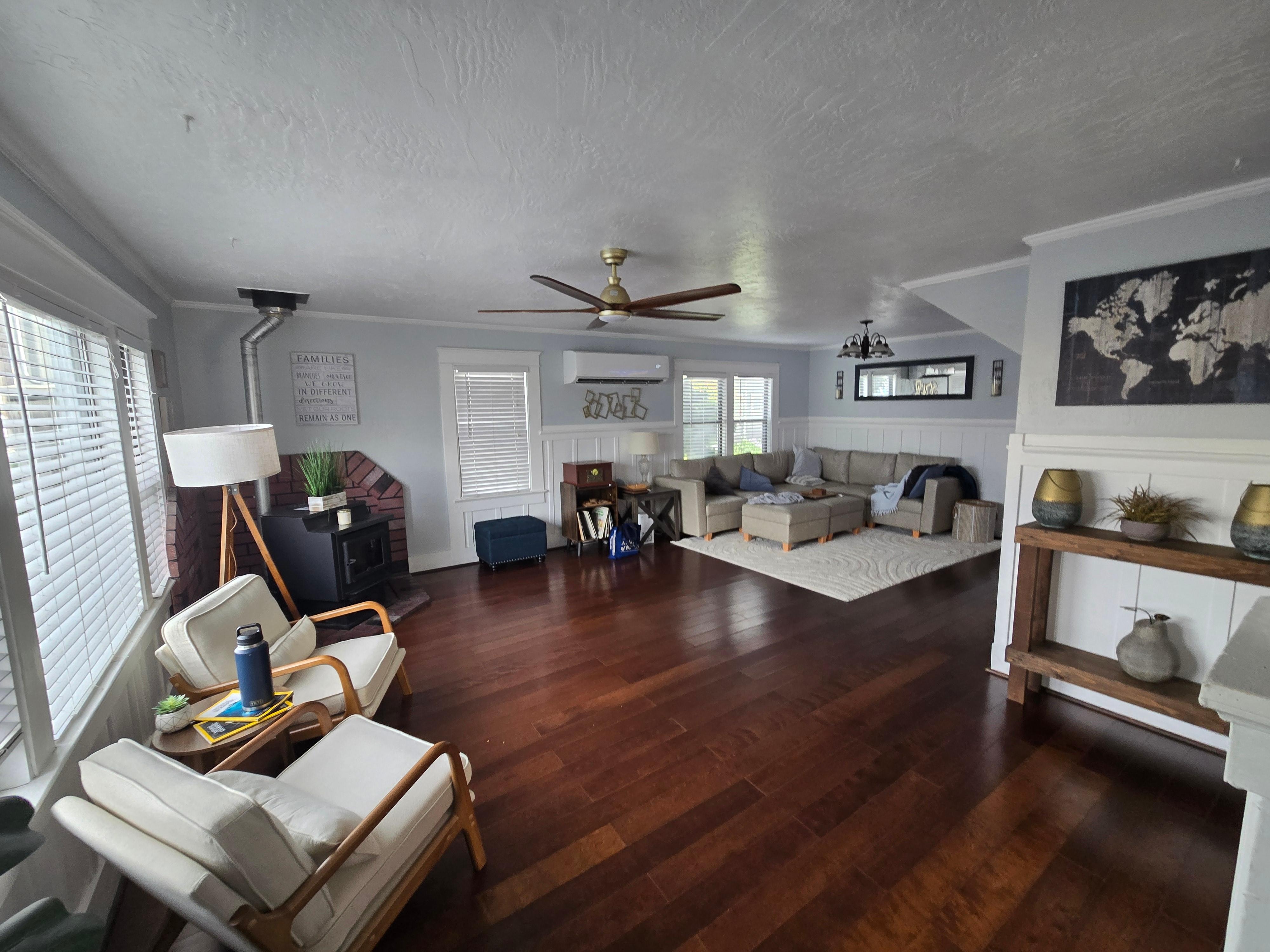 Spacious living room. TV took some navigating.