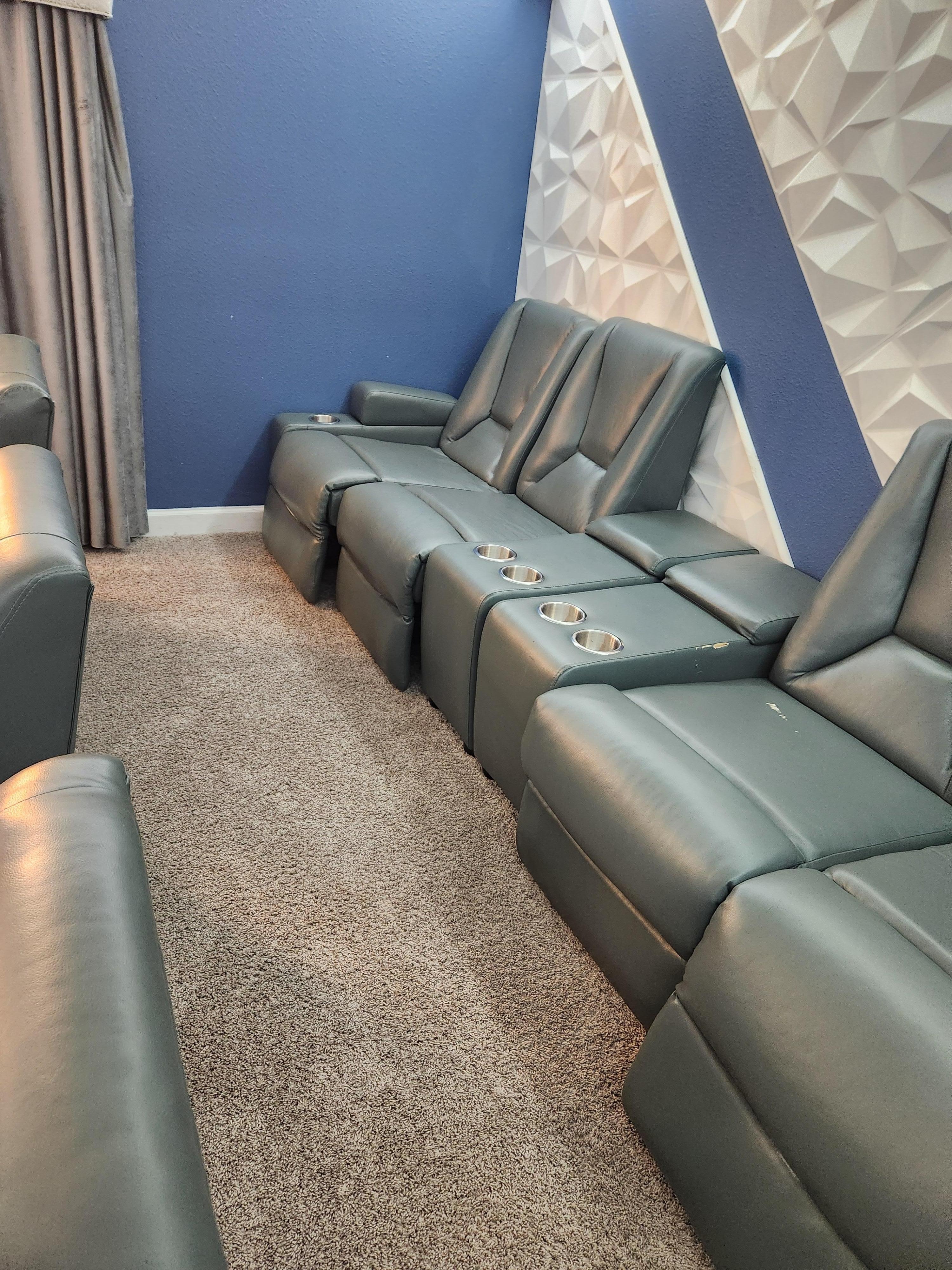 Movie theater chairs broke